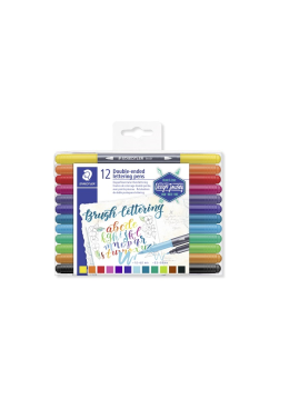 Estojo Caneta Pincel Ponta Dupla C/12 3004tb1202 Staedtler